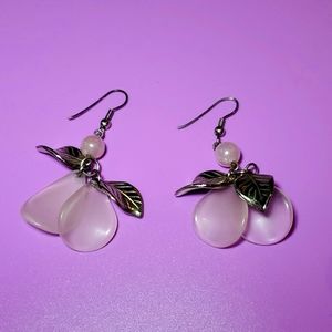 Floral petals and leaves earrings
